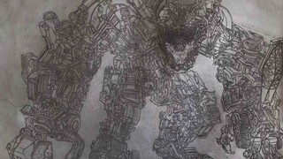 Hand-Drawing of Devastator from Transformers