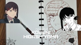 DIA OP BANGET LOH SKILL NYA‼️ || DRAWING KOBENI HIGASHIYAMA || CHAINSAWMAN