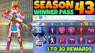 Pubg Lite New Winner Pass 43 😍 | 1 To 30 Wp All Rewards | New Winner Pass In Pubg Lite