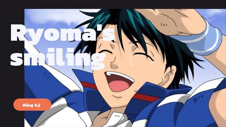 The limited big smile of Ryoma Echizen Prince of Tennis.