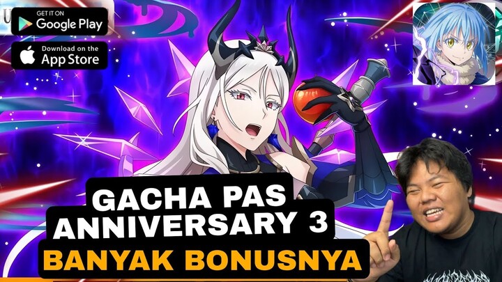 GACHA ANNIVERSARY KE 3 GAME RIMURU RATE GACHA SAMA HADIAHNYA BESARslime memory isekai