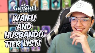 GENSHIN WAIFUS AND HUSBANDOS TIER LIST! - Genshin Impact Malaysia