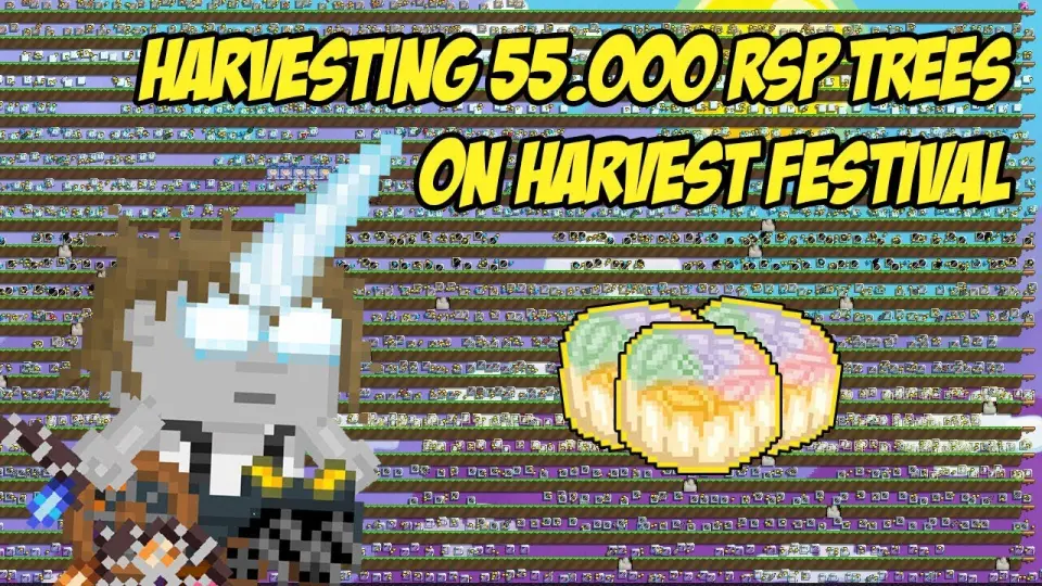 Harvesting 50K RSP Trees on Harvest Festival! [2019] | Growtopia - Bilibili