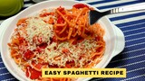 EASY PINOY STYLE  SPAGHETTI RECIPE // HOW TO COOK PINOY STYLE SPAGHETTI