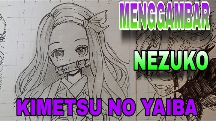 menggambar karakter anime kimetsu no yaiba NEZUKO