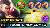 NEW UPDATE - NERF PAQUITO DAMAGE | NO MORE 3X ULTIMATE COMBOS | TIPS & GUIDE | MLBB