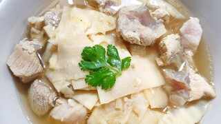 ต้มจืดหน่อไม้กระดูกหมู ให้หวาน หอม อร่อย ต้มหน่อไม้ไม่ให้ขม Bamboo shoot with pork soup | Thai Food