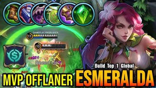 Insane Damage!! Esmeralda Offlaner with Support Emblem - Build Top 1 Global Esmeralda ~ MLBB