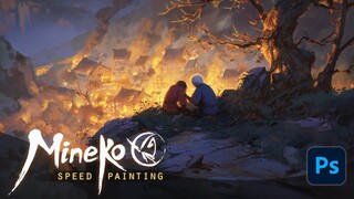 Mineko: Fire - speed painting (Time-lapse)