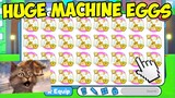 Hatching 100 HUGE MACHINE EGGS in Roblox Pet Simulator X