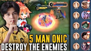 5 MAN ONIC EASILY DESTROY THE ENEMIES | FANNY TUTORIAL BUILD