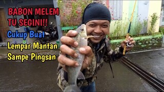 EDANN BROO!! STRIKE BABON MELEM DI SELOKAN KECIL DEPAN RUMAH WARGA