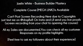 Jaelin White Course Business Builder Mastery download