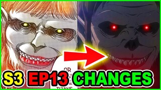 Eren Vs Beast Titan Army Manga Vs Anime Changes Analysis | Attack on Titan Season 3 Episode 13