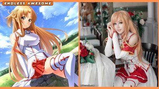 Asuna In Real Life Sword Art Online Cosplay #shorts