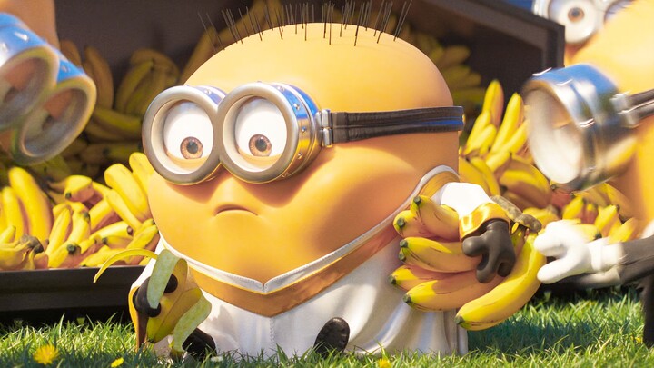Minions love eating bananas too much. I laugh over and over again, haha!