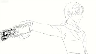 [Hand-painted progress check-in] Kamen Rider 01 Shining Locust Transformation Animation (Line Drawin