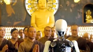 While the robot was safely sweeping the floor, it accidentally understood the Buddhist teachings.