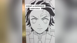 Cheap vs expensive art supplies✨ fyp foryou foryoupage anime demonslayer animeart tanjiro art artch