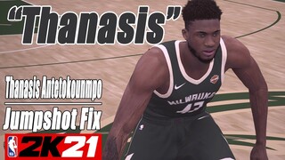 Thanasis Antetokounmpo Jumpshot Fix NBA2K21 with Side-by-Side Comparison