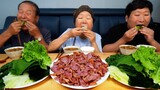 [오리쌈밥] 맛있게 구운 훈제 오리고기와 강된장, 각종 쌈채소로 쌈밥 먹방!! (Smoked duck & Leaf wraps) 요리&먹방!! - Mukbang eating show