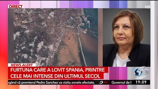 Fenomenul meteo din Spania, explicat de șefa ANM. A plouat în 8 ore cât într-un an