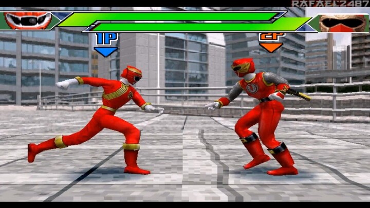 Ninpu Sentai Hurricaneger PS1 (Gao Red) vs (Hurricane Red) HD