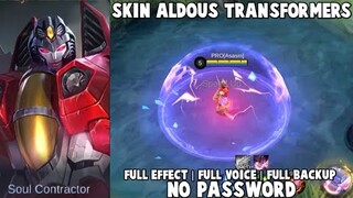 Script Skin Aldous Transformers Full Efeect No Password Patch Terbaru | Mobile Legends