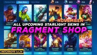 UPCOMING SKINS IN RARE FRAGMENT SHOP | MLBB RARE FRAGMENT SHOP UPDATE NOVEMBER | FREE RARE FRAGMENTS