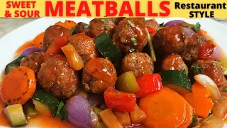 SWEET AND SOUR MEATBALLS | Sweet and Sour BOLA BOLA | Chinese Restaurant Style |  How to Cook