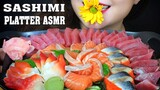 ASMR SASHIMI PLATTER (SALMON,RED CLAMS ,KANZUNOKO NISHIN,TUNA) EATING SOUNDS | LINH-ASMR