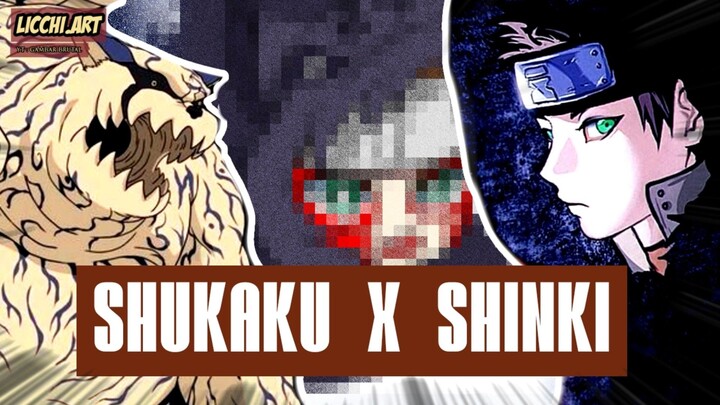 GAK KUAT!!! Pewarisan Bijuu Ekor Satu Shukaku pada Shinki🔥🔥 [Speed Draw] Shukaku X Shinki