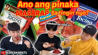 [REACT] Korean guys react to Pinoy food "TOCINO" #101 (ENG SUB)