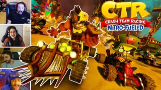 Streamers Rage While Playing Crash Team Racing Nitro Fueled, Compilation (CTR)