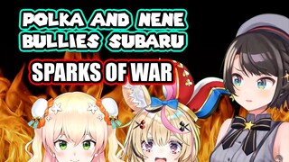 【HoloLive】Subaru gets Bullied by Polka and Nene 5th gen Sparks of War Against OozoraKen【English Sub】