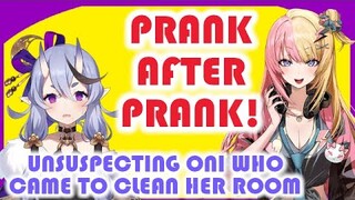 Kotoka keeps trying to prank Mikoto who kindly came to clean her room! 【ENG SUB】【Nijisanji JP & EN】