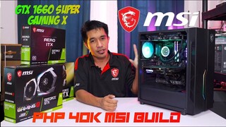 MSI PC Build Php 40K+ Gaming/Content Creator Budget Setup ft GTX 1660 Super Gaming X vs Aero ITX