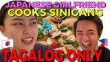 【TAGALOG ONLY】Japanese girlfriend cooks Filipino food (SINIGANG) in TAGALOG