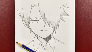 Anime drawing | how to draw Ray from [ The Promised Neverland ] step-by-step