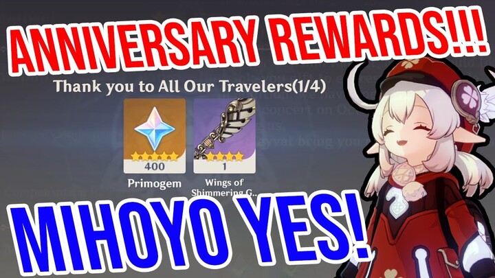 MIHOYO IS GIVING US HOPE! Updated Anniversary Rewards! Genshin Impact