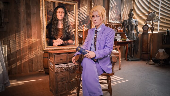 【JoJo cos】Mom, look at this happy painting of Kira, she is moving! Mona Lisa & Kira Yoshikage Señori