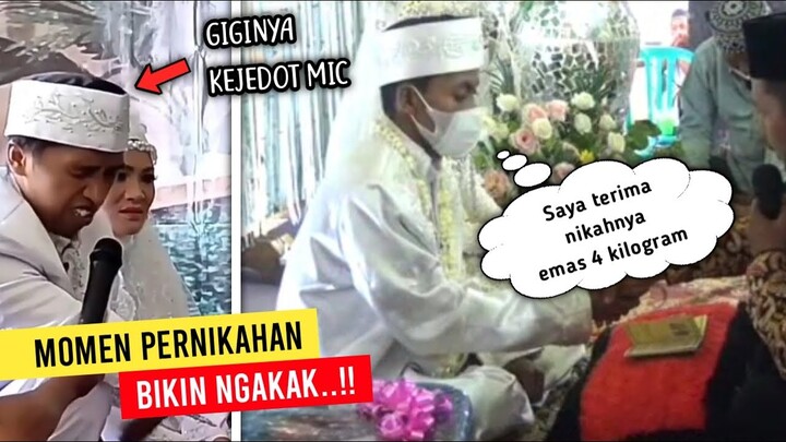 Giginya Kejedot Mic..!! Inilah Deretan Momen Kocak Dalam Acara Pernikahan - Part 6