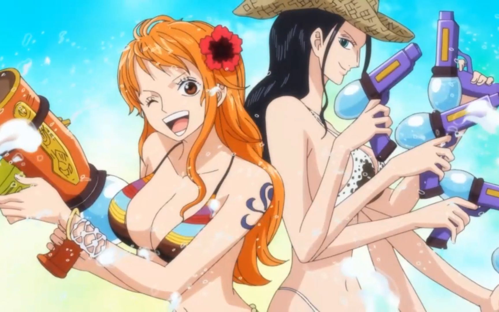 NAMI x ROBIN Volleyball Scene [One piece film Gold] 