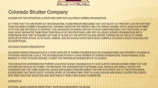 Colorado Shutter Company