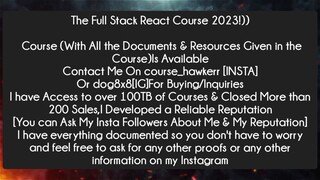 The Full Stack React Course 2023 Course Download