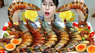 ASMR MUKBANG| 직접 만든 킹타이거 새우장 먹방 & 레시피 KING TIGER SHRIMP EATING