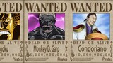 Marines Characters Bounties - One Piece