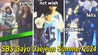 Le sserafim funny interactions w/ NewJeans, NCT 127, Stray Kids, etc. [SBS Gayo Daejeon Summer 2024]