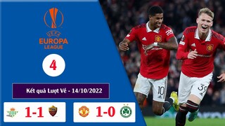KẾT QUẢ BÓNG ĐÁ LƯỢT VỀ VÒNG 4 CUP Europa League 22/23