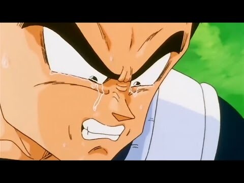 Vegeta khóc trong nước mắt